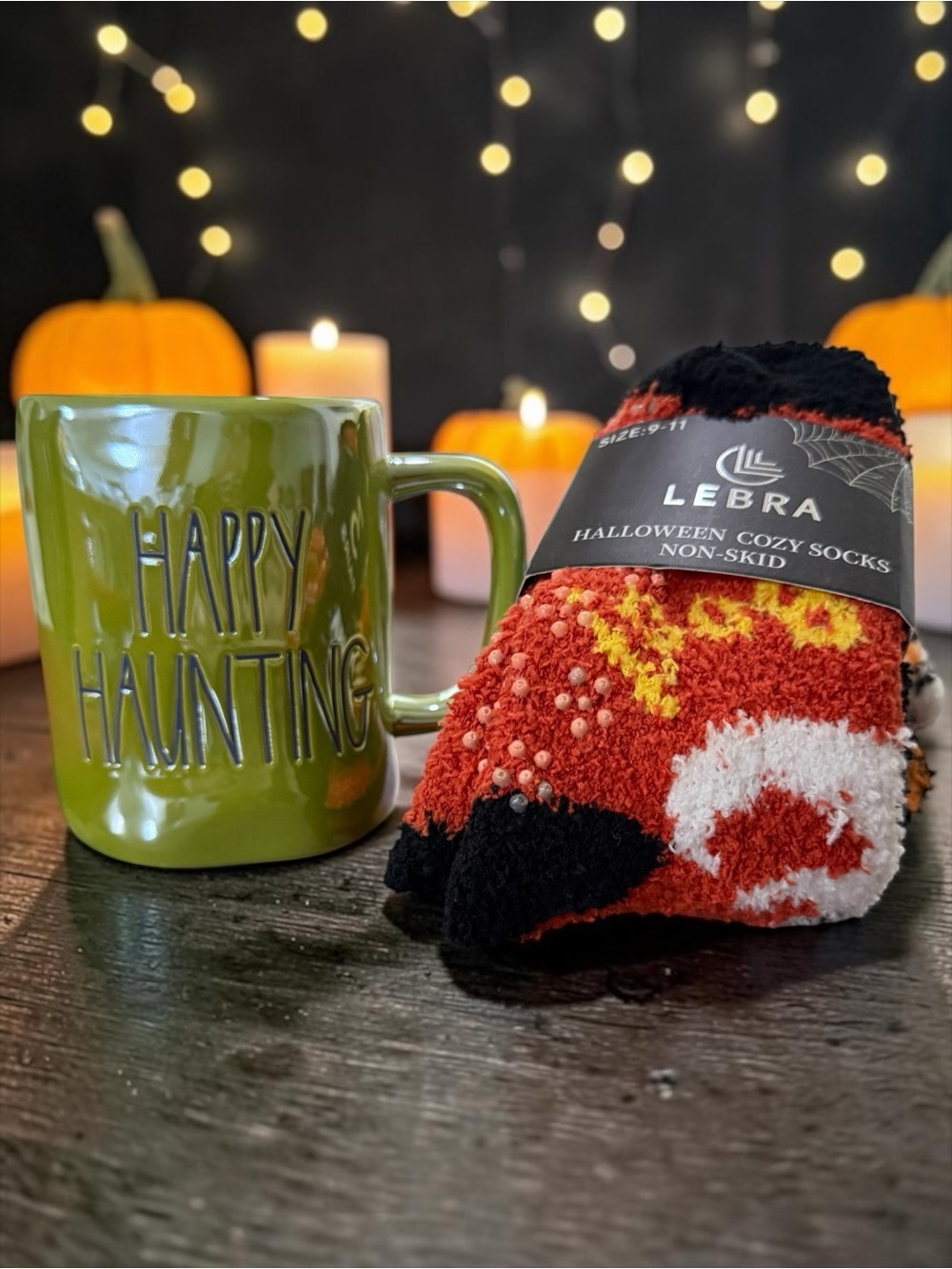 Rae Dunn and 3 Pairs of Socks Halloween Bundle - 100% Cotton - Gift Set